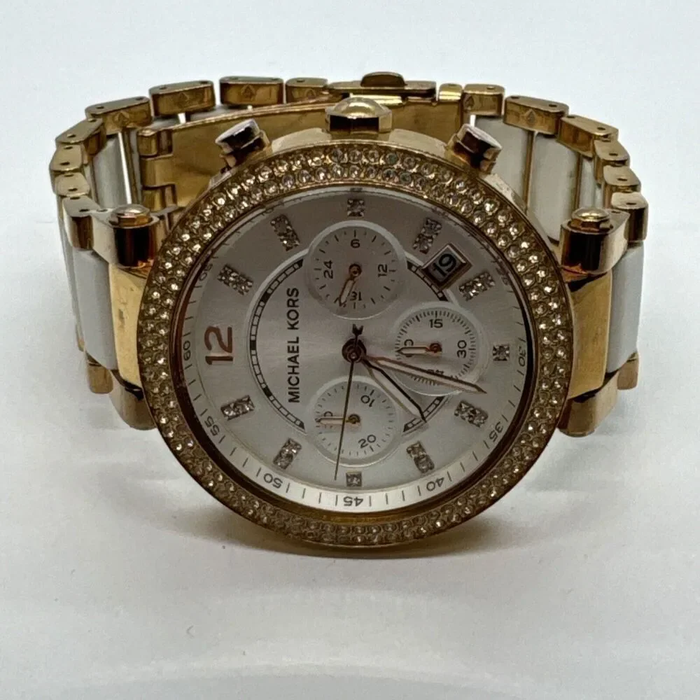 Michael Kors Parker MK5774 Women Two-Tone Analog Dial Quartz Wrist Watch JNA621